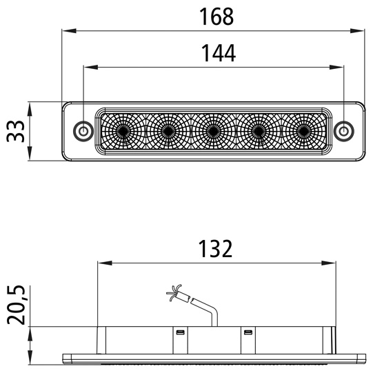 Asp&ouml;ck - Posipoint IV LED, 12/24 V, 0,1 m, open end Suer 127553812