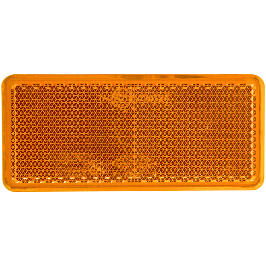 Asp&ouml;ck - R&uuml;ckstrahler, eckig, 90 x 40 mm, gelb, selbstklebe Suer 127553819