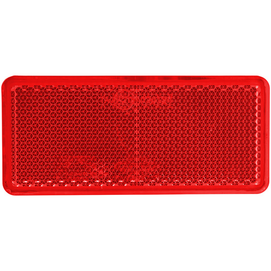 Asp&ouml;ck - R&uuml;ckstrahler, eckig, 90 x 40 mm, rot, selbstkleben Suer 127553822