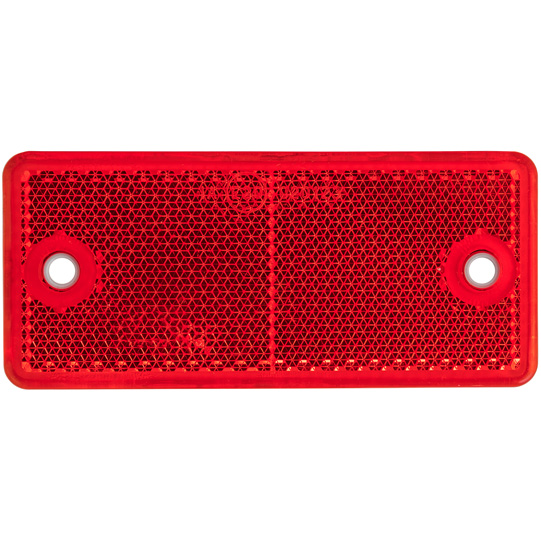 Asp&ouml;ck - R&uuml;ckstrahler, eckig, 90 x 40 mm, rot, mit Befestig Suer 127553823