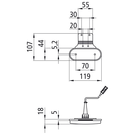 Unipoint LED, 24 V, Seitenmarkierungsleuchte, Kabel 0,50 m, 31-2064-414 Suer