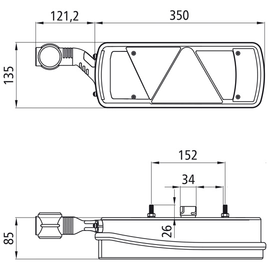 Asp&ouml;ck - Ecopoint II LED, 24 V, links, 7-pol. ASS, mit Drei Suer 127553902