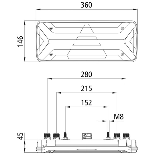 Asp&ouml;ck - EcoLED II, 12/24V, rechts, 7-pol.+ 4x2-pol. ASS, I Suer 127553937