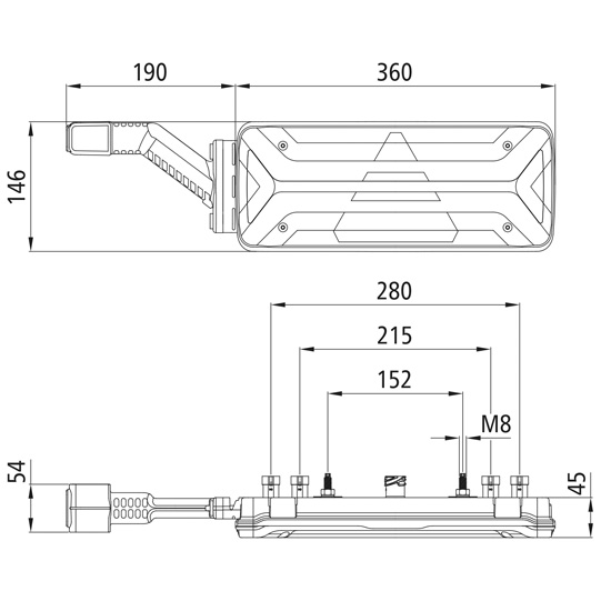Asp&ouml;ck - EcoLED II, 12/24V, li ,7-pol.+4x2-pol.Superseal,IS Suer 127553944