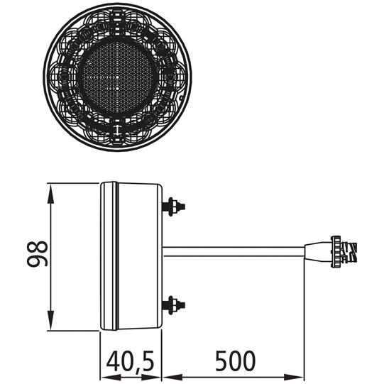 Asp&ouml;ck - Braspoint 98 LED, 12/24 V, 3-Funkt., 4-pol.AMP, 0, Suer 127553970