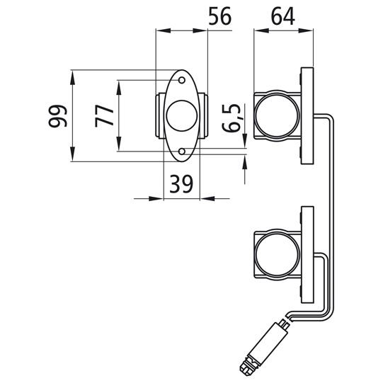 Asp&ouml;ck - Superpoint III LED Satz, 24 V,li/re,rt/ws/ge,0,30m Suer 127554011