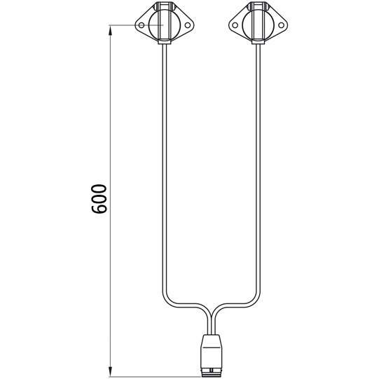 Asp&ouml;ck - Versorgungskabel, 2 x 7-pol.Steckdose ASS LP 20, 6 Suer 127554015
