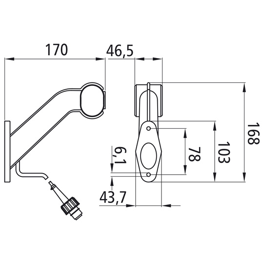 Asp&ouml;ck - Superpoint II, 24 V, rechts, 1,75 m, 2-pol. ASS Suer 127555020