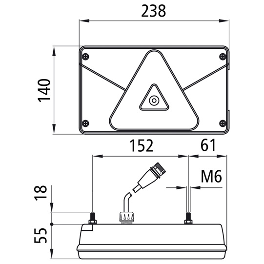 Asp&ouml;ck - Multipoint V LED, 24 V, links, Kabel 0,90 m, 7-pol Suer 127555023