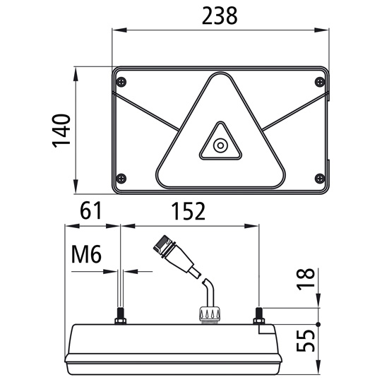 Asp&ouml;ck - Multipoint V LED, 24 V, re, Kabel 0,90 m, 7-pol. A Suer 127555024