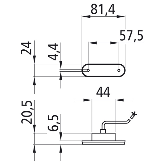 Asp&ouml;ck - Posipoint II LED, 12/24 V, rot, 0,50 m, open end Suer 127555081