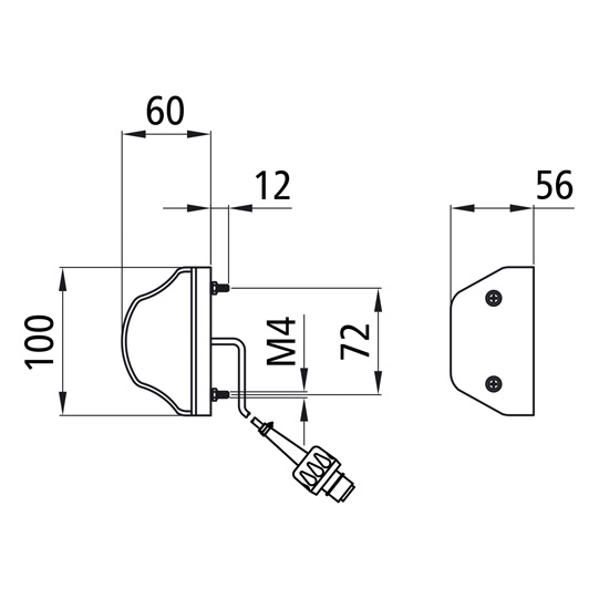 Asp&ouml;ck - Regpoint LED, 24 V, KZL, 1,00 m, 2-pol. ASS Suer 127555094