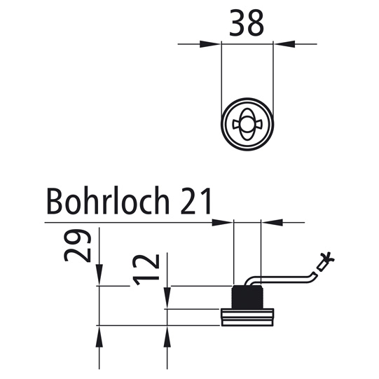 Asp&ouml;ck - Monopoint II LED, 12/24 V, Posileuchte rot, flach, Suer 127555142