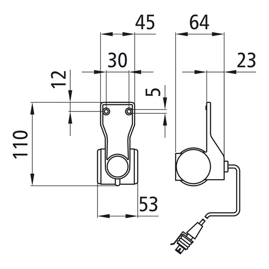 Asp&ouml;ck - Superpoint III LED, 24 V, li, 0,25 m, 2-pol. Super Suer 127555147