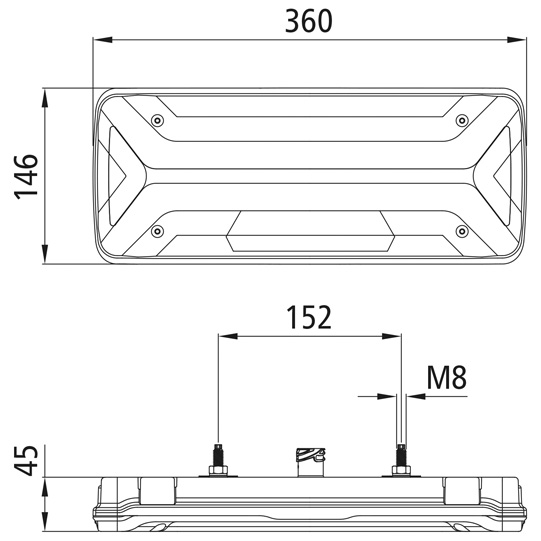 Asp&ouml;ck - EcoLED II Truck, 12/24V, rechts, 7-pol.AMP, mit IS Suer 127555148