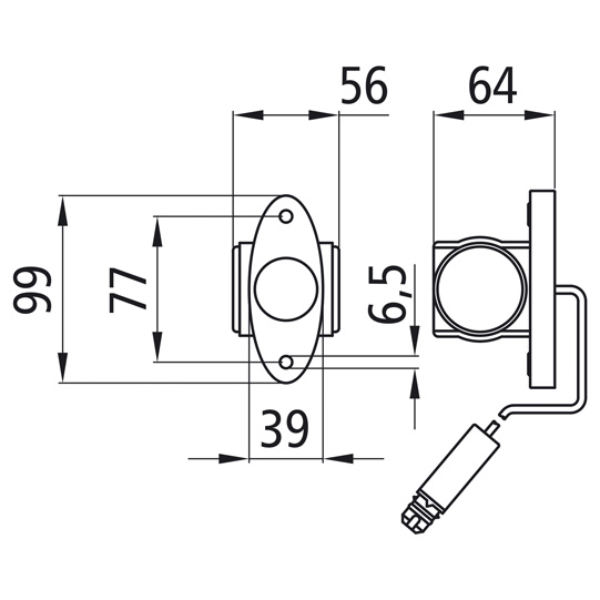 Asp&ouml;ck - Superpoint III LED, 24 V, li/re, rt/ws/ge, 1,00m, Suer 127555153