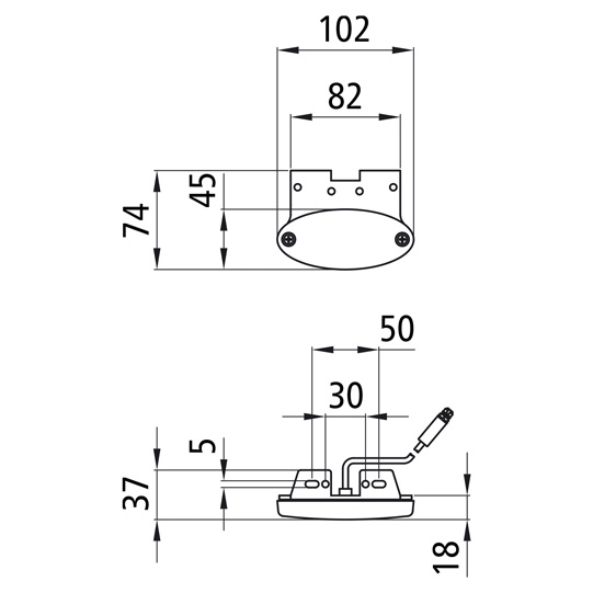 Flatpoint II LED, 24 V, 90 Grad Winkel (C) nach hinten, 31-2367-034 Suer