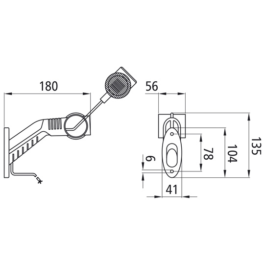 Asp&ouml;ck - Superpoint III LED, 24 V, li/re, rt/ws/ge, Kabel 1 Suer 127555224