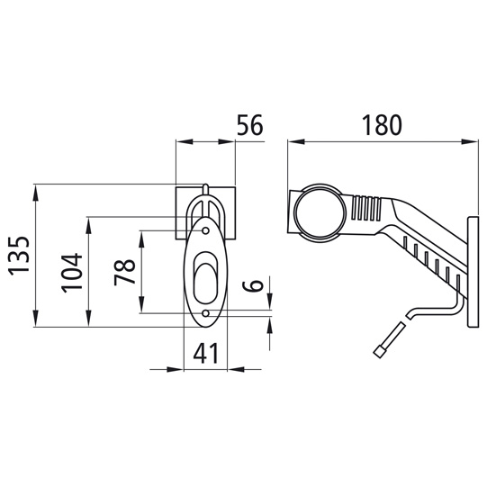 Asp&ouml;ck - Superpoint III LED, 12 V, links, rt/ws/ge, 1,00 m, Suer 127555246