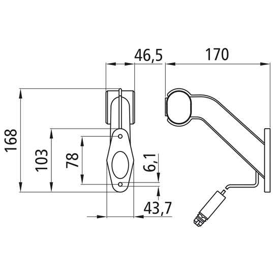 Asp&ouml;ck - Superpoint II, 24 V, links, 1,25 m, 3-pol. ASS Suer 127555256