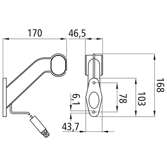 Asp&ouml;ck - Superpoint II, 24 V, rechts, 1,25 m, 3-pol. ASS Suer 127555257