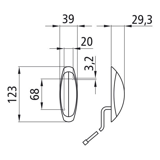 Asp&ouml;ck - Flexipoint II, 12 V, links/rechts, rot/wei&szlig;, 0,25 Suer 127555269