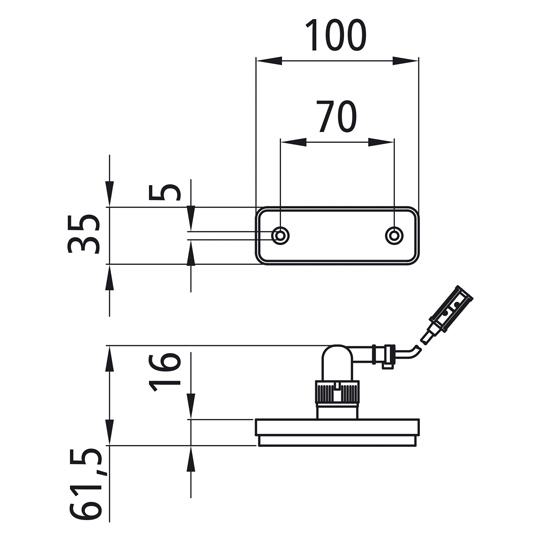Asp&ouml;ck - Flatpoint I LED, 24 V, wei&szlig;, 0,50 m, P&R, mit Wink Suer 127555276