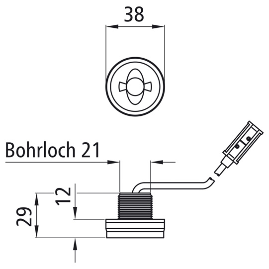 Asp&ouml;ck - Monopoint II LED, 12/24 V, Posileuchte rot, flach, Suer 127555287