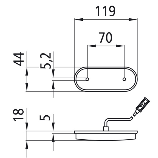Asp&ouml;ck - Unipoint LED, 24 V, Positionsleuchte wei&szlig;, 3,50 m, Suer 127555295