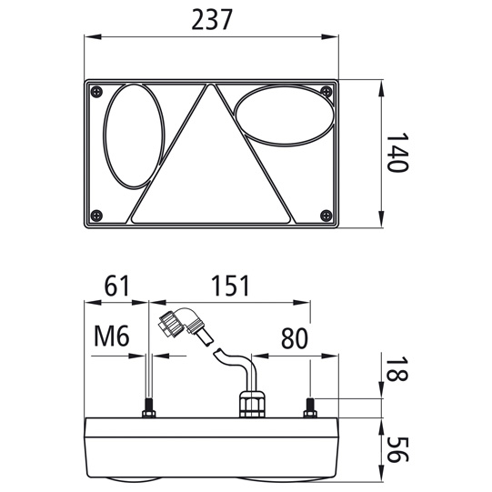 Asp&ouml;ck - Multipoint LED, 24 V, rechts, PG, 1,80 m m. 7-pol. Suer 127555331