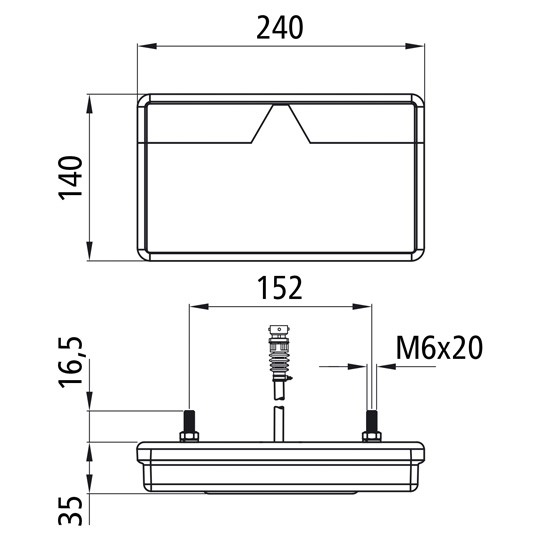 Asp&ouml;ck - MultiLED II, 12/24 V, rechts, flach, 0,5m, 8-pol.B Suer 127555339