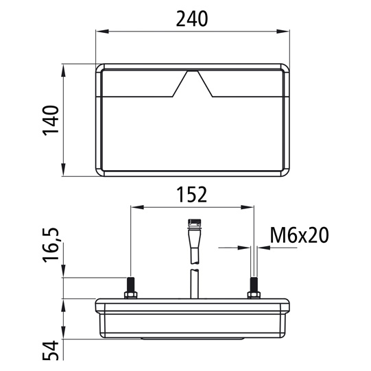 Asp&ouml;ck - MultiLED II, 12/24 V, rechts, hoch, 0,5 m, 7-pol. Suer 127555349