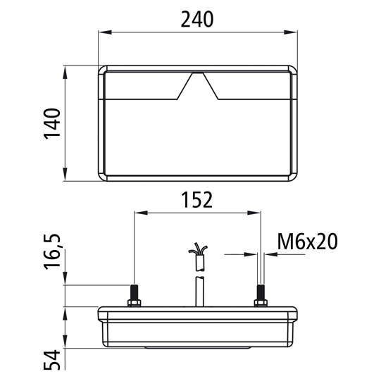 Asp&ouml;ck - MultiLED II, 12/24 V, rechts, hoch, 0,50 m, openen Suer 127555350