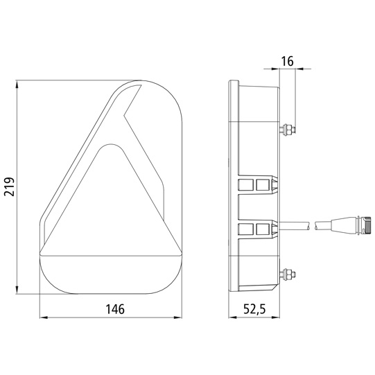 Asp&ouml;ck - Earpoint LED, 12/24 V, links, 7-pol. ASS, mit Drei Suer 127555352