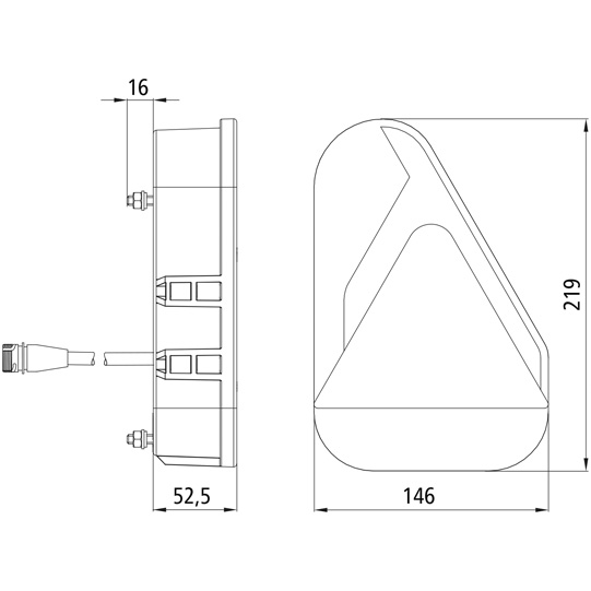 Asp&ouml;ck - Earpoint LED, 12/24 V, rechts, 7-pol. ASS, mit Dre Suer 127555354