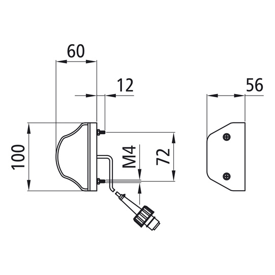 Asp&ouml;ck - Regpoint LED, 12/24 V, KZL, 0,50 m, 2-pol. ASS Suer 127555365