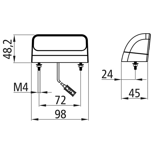 Asp&ouml;ck - Regpoint II LED, 12/24 V, KZL, 0,5 m, P&R Suer 127555371