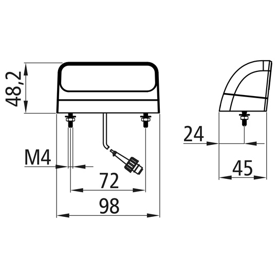 Asp&ouml;ck - Regpoint II LED, 12/24 V, KZL, 0,5 m, 2-polig ASS Suer 127555373