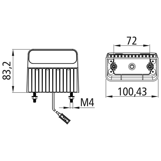 Asp&ouml;ck - Regpoint II LED, 12/24 V, KZL, 2,0 m, P&R, hoch Suer 127555376
