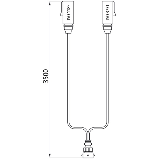 Versorgungskabel, 24 V,3,50 m, 2 x 7-pol. Stecker 58-6003-054 Suer