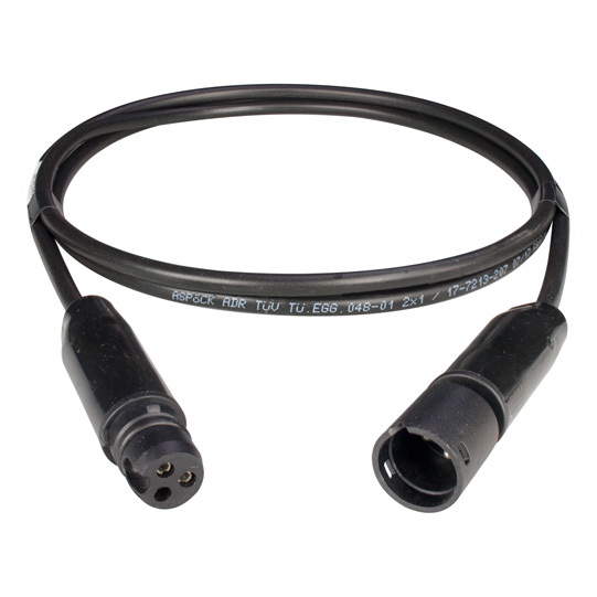 Verl&auml;ngerung 3-pol. ASSBuchse/Stift, 2-pol. belegt,Kabel 500 mm 65-1499-004 Suer