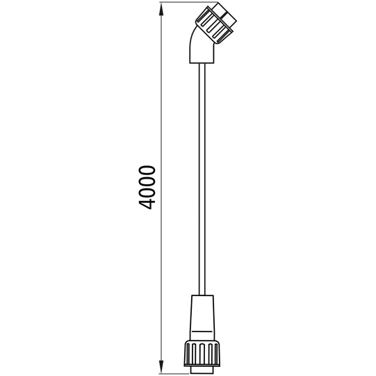 Leuchtenzuleitung, 2 x 7-pol. ASS (Buchse/Buchse) Kabel 4,0 m rechts 68-2438-094