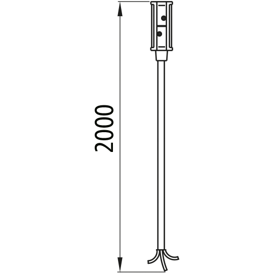 Asp&ouml;ck - Zuleitung, 2-pol., 2,0 m, P&R Suer 127555441