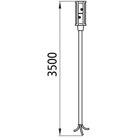 Asp&ouml;ck - Zuleitung P&R-System, 2-adrig, 3,5 m, open end Suer 127555443