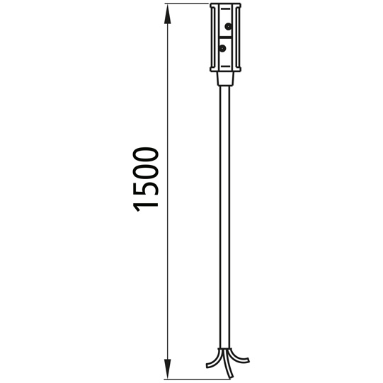 Asp&ouml;ck - Zuleitung P&R-System, 2-adrig, 1,5 m, open end Suer 127555444