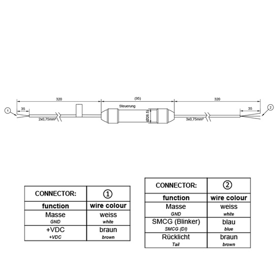 SMCG, Blinkersteuerung f&uuml;r Seitenmarkierungsleuchten, 75-0326-034 Suer 127555458