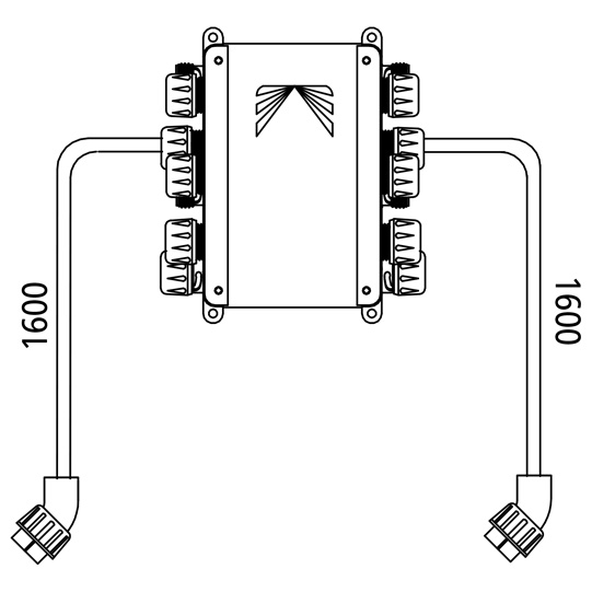 Verteiler ASS, 24 V, Kabell&auml;nge 1,6 m, 7-polig ASS, f&uuml;r Europoint, 76-6060-001