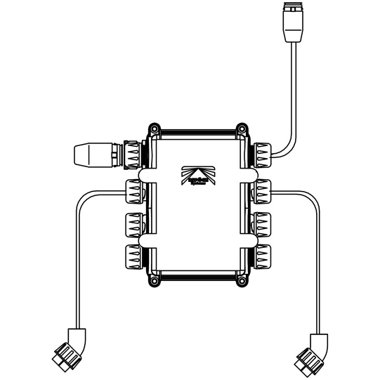 Verteiler ASS, Leuchtenzuleitung,1600 mm, ADR, Ausgang Steckdose Suer 127555469