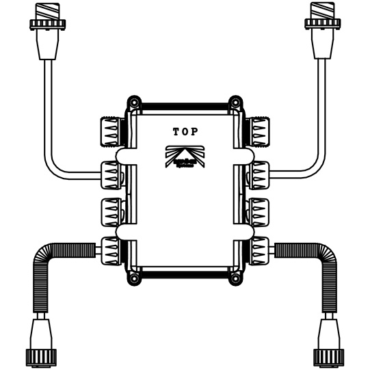 Verteiler ASS, mit 2 x AMP Buchse, Kabel 2,00 m + 2 x AMP Stift 76-6589-001 Suer