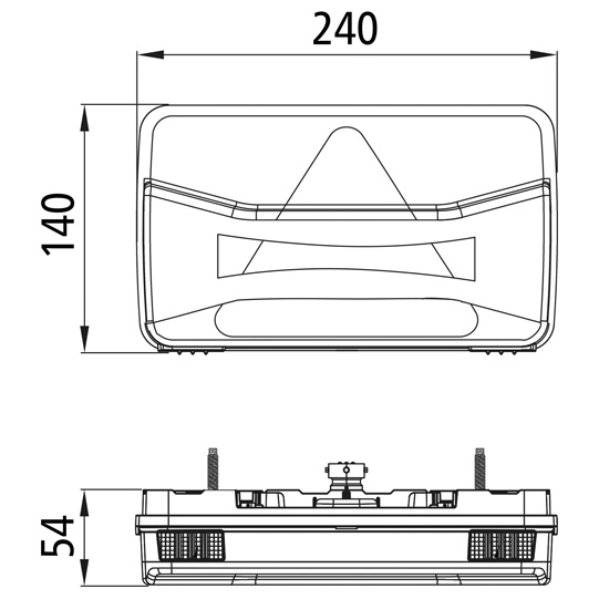Asp&ouml;ck - AgriLED I, 12 V, links/rechts, 5-pol. Bajonett, m. Suer 127555490